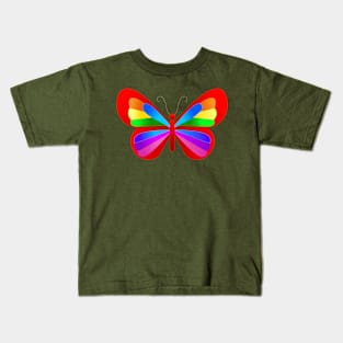 Rainbow Butterfly Kids T-Shirt